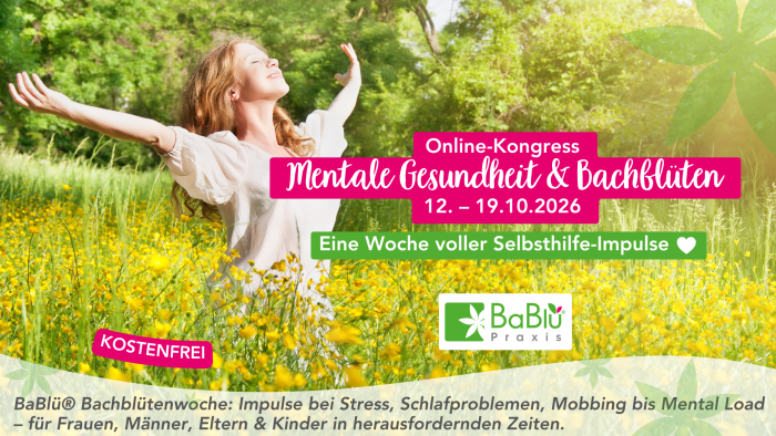 BaBlü® Bachblütenwoche 2026 – kostenloser Online-Kongress für Bachblüten und mentale Gesundheit
